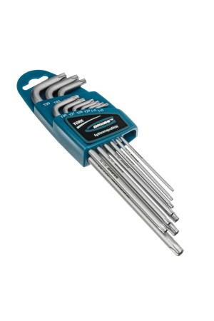 Набор ключей имбусовых Torx -TT, 9 шт: T10-T50, экстра-длинные, S2, сатинированные Gross