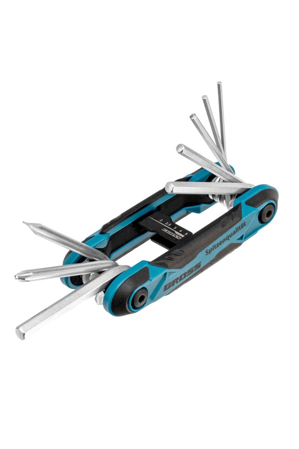 Набор ключей имбусовых универсальный, складные, 8 шт, CrV Gross