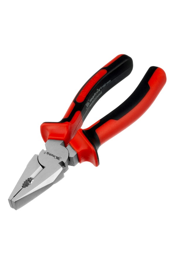 Плоскогубцы Nickel, 160 мм, никелированные, двухкомпонентные рукоятки Matrix