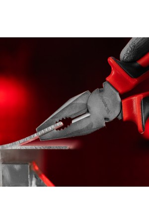 Плоскогубцы Nickel, 180 мм, никелированные, двухкомпонентные рукоятки Matrix