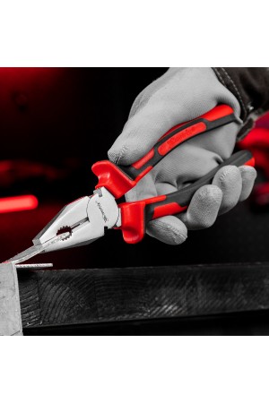 Плоскогубцы Nickel, никелированные 200 мм, двухкомпонентные рукоятки Matrix