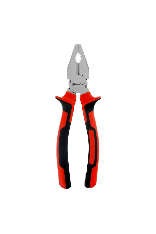 Плоскогубцы Nickel, никелированные 200 мм, двухкомпонентные рукоятки Matrix
