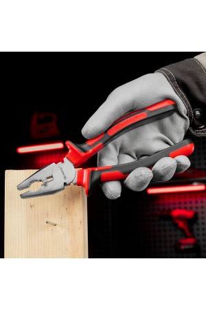 Плоскогубцы Nickel, никелированные 200 мм, двухкомпонентные рукоятки Matrix