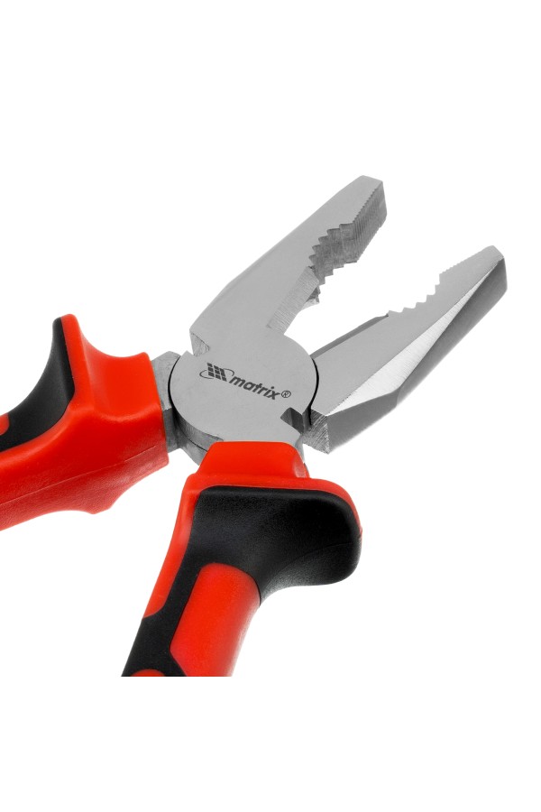 Плоскогубцы Nickel, никелированные 200 мм, двухкомпонентные рукоятки Matrix