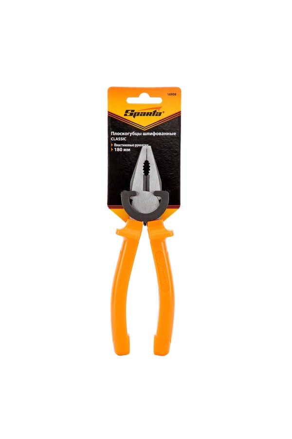 Плоскогубцы Classic, 180 мм, шлифованные, пластмассовые рукоятки Sparta