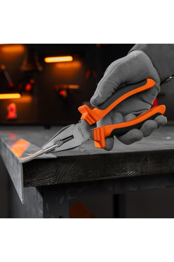 Плоскогубцы комбинированные Comfort, 200 мм, шлифованные, двухкомпонентные рукоятки Sparta