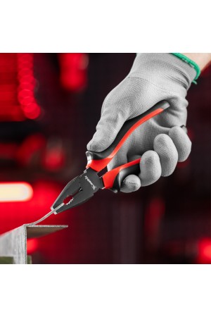 Плоскогубцы комбинированные Black Nickel, 180 мм, двухкомпонентные рукоятки Matrix