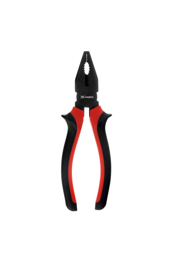 Плоскогубцы комбинированные Black Nickel, 180 мм, двухкомпонентные рукоятки Matrix