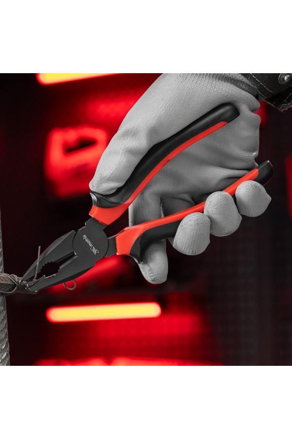 Плоскогубцы комбинированные Black Nickel, 200 мм, двухкомпонентные рукоятки Matrix
