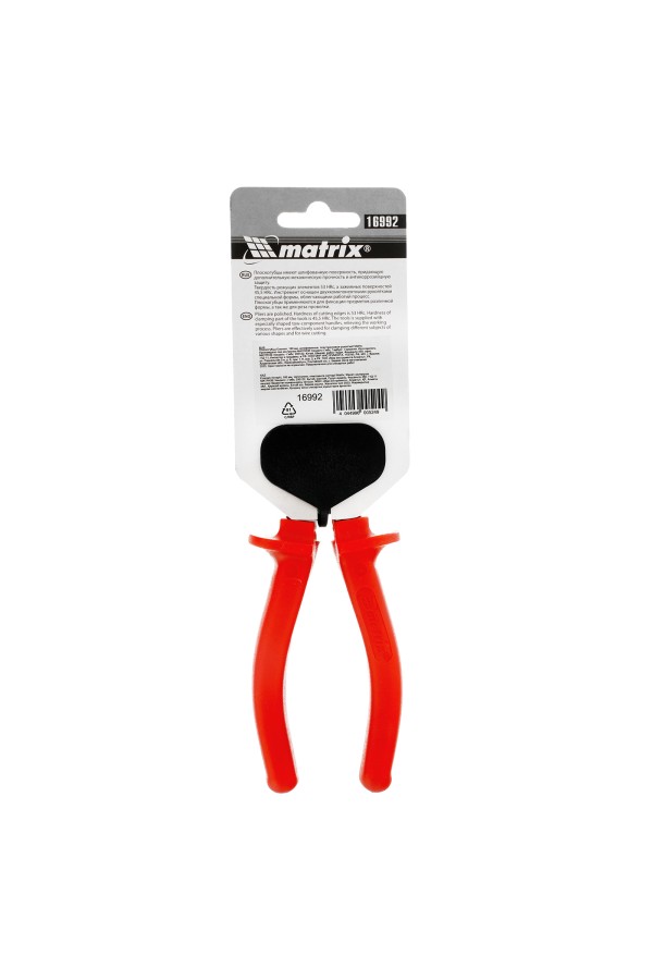 Плоскогубцы Econom, 160 мм, шлифованные, пластмассовые рукоятки Matrix