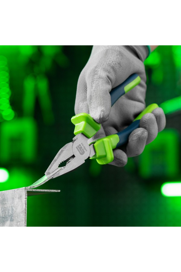 Плоскогубцы комбинированные, 180 мм, двухкомпонентные рукоятки Сибртех