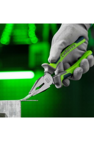 Плоскогубцы комбинированные, 200 мм, фосфатирование, трехкомпонентные рукоятки Сибртех