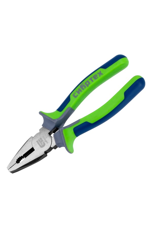 Плоскогубцы комбинированные, 200 мм, фосфатирование, трехкомпонентные рукоятки Сибртех