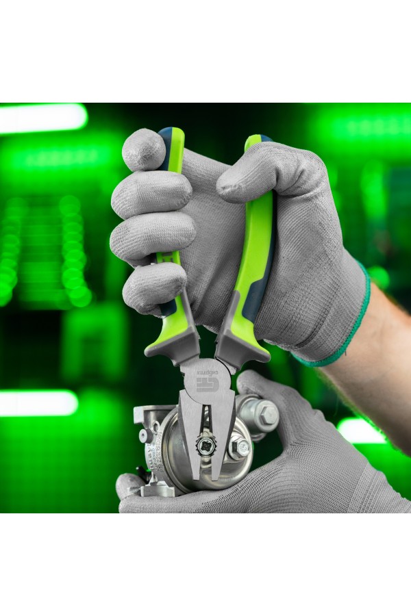 Плоскогубцы комбинированные, 200 мм, фосфатирование, трехкомпонентные рукоятки Сибртех