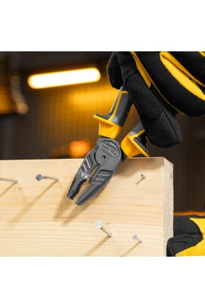 Плоскогубцы комбинированные 180 мм, трехкомпонентные рукоятки Denzel