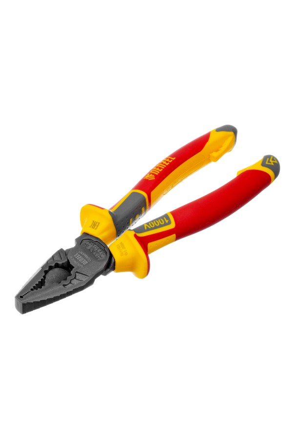 Плоскогубцы комбинированные, диэлектрические трехкомпонентные рукоятки до 1000 В, 180 мм Denzel