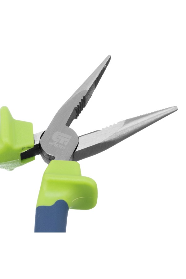 Длинногубцы прямые, 160 мм, двухкомпонентные рукоятки Сибртех