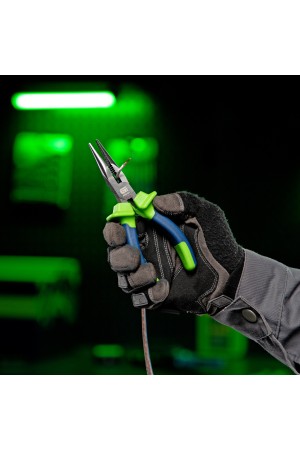 Длинногубцы прямые, 160 мм, двухкомпонентные рукоятки Сибртех