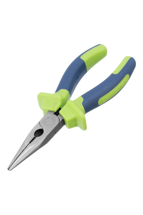 Длинногубцы прямые, 160 мм, двухкомпонентные рукоятки Сибртех