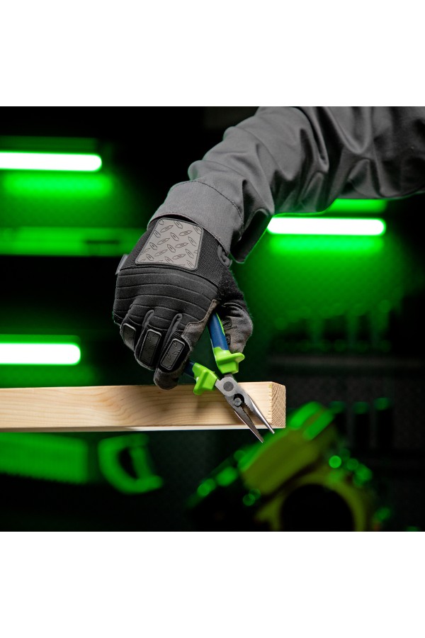 Длинногубцы прямые, 160 мм, двухкомпонентные рукоятки Сибртех