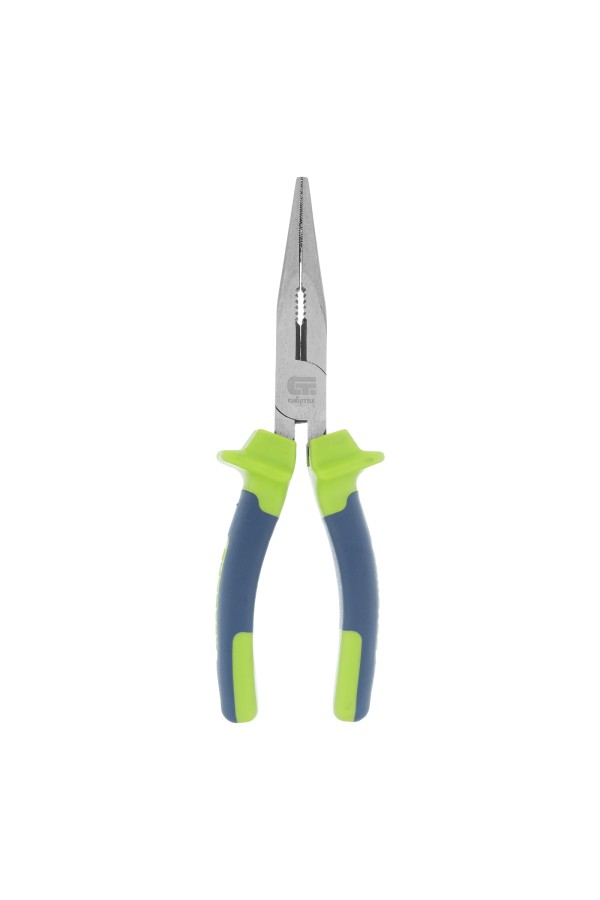 Длинногубцы прямые, 180 мм, двухкомпонентные рукоятки Сибртех