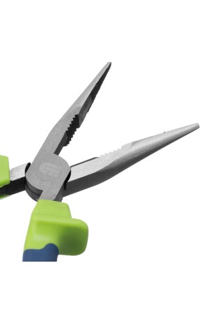 Длинногубцы прямые, 180 мм, двухкомпонентные рукоятки Сибртех