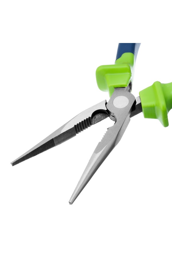 Длинногубцы прямые, 200 мм, двухкомпонентные рукоятки Сибртех