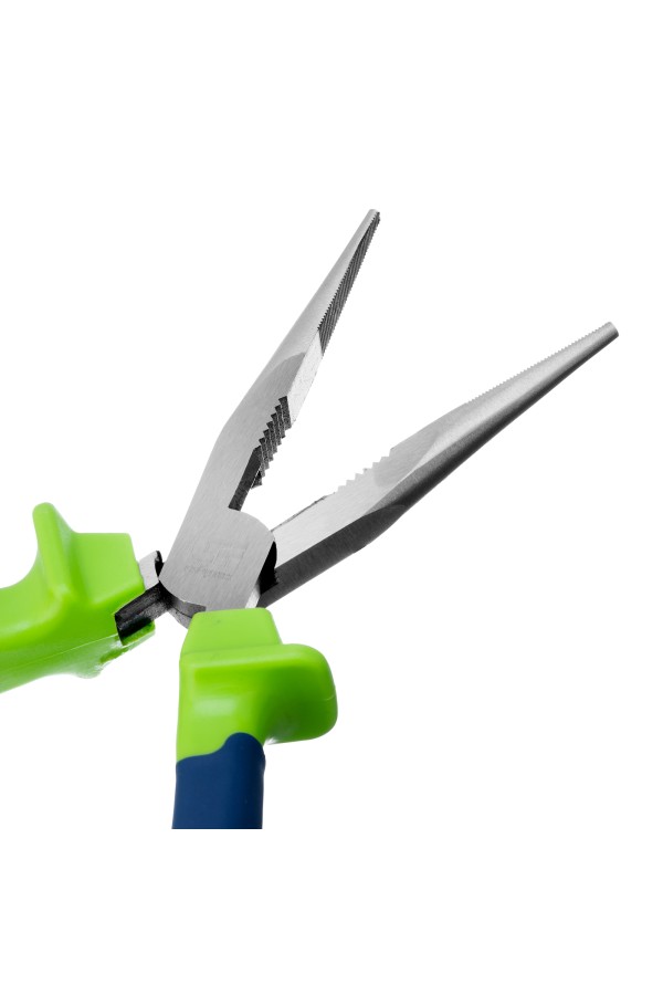 Длинногубцы прямые, 200 мм, двухкомпонентные рукоятки Сибртех