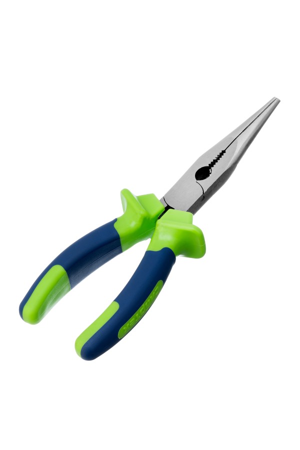 Длинногубцы прямые, 200 мм, двухкомпонентные рукоятки Сибртех