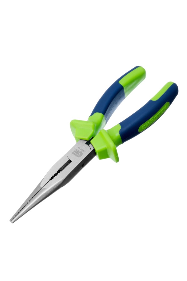 Длинногубцы прямые, 200 мм, двухкомпонентные рукоятки Сибртех