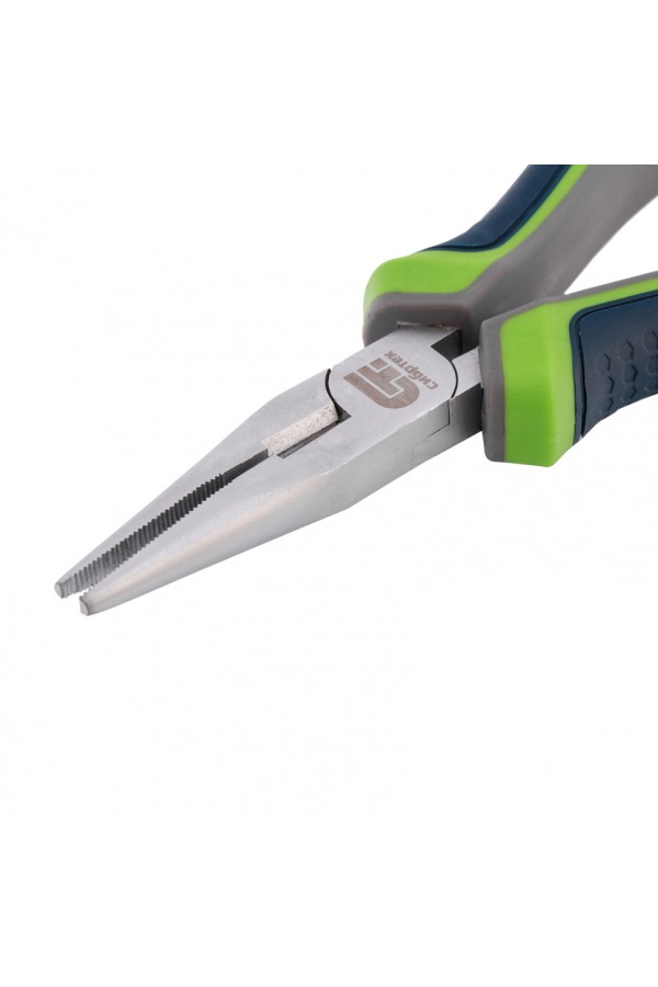 Длинногубцы прямые, 160 мм, трехкомпонентные рукоятки Сибртех