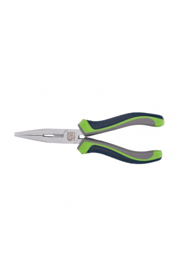 Длинногубцы прямые, 180 мм, трехкомпонентные рукоятки Сибртех