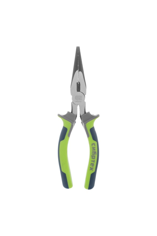 Длинногубцы прямые, 200 мм, трехкомпонентные рукоятки Сибртех