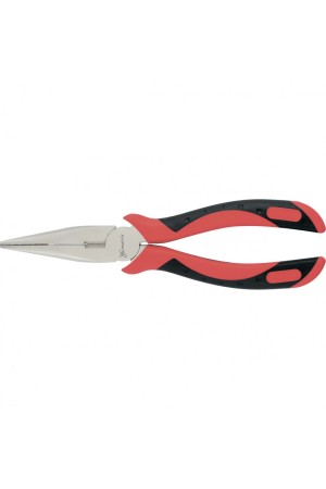 Длинногубцы прямые Grand, 200 мм, никелированные, двухкомпонентные рукоятки Matrix