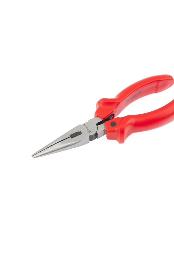 Длинногубцы прямые Standard, 160 мм, шлифованные, пластмассовые рукоятки Matrix