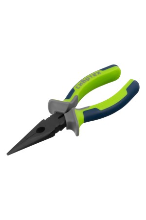 Длинногубцы прямые 160 мм, фосфатирование, трехкомпонентные рукоятки Сибртех