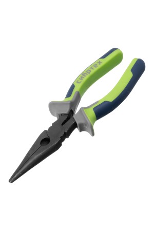 Длинногубцы прямые 180 мм, фосфатирование, трехкомпонентные рукоятки Сибртех