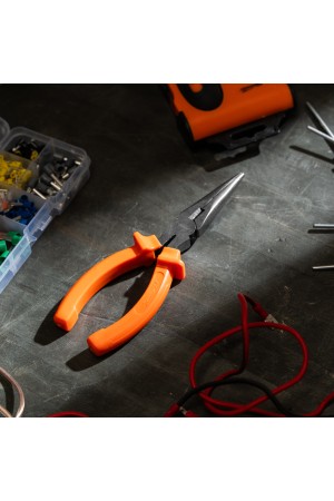 Длинногубцы прямые Classic, 160 мм, шлифованные, пластмассовые рукоятки Sparta