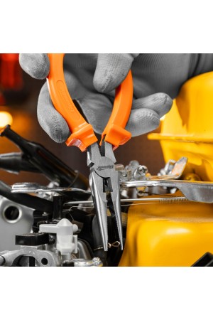 Длинногубцы прямые Classic, 160 мм, шлифованные, пластмассовые рукоятки Sparta