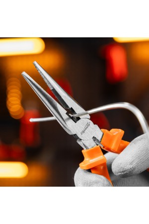 Длинногубцы прямые Classic, 180 мм, шлифованные, пластмассовые рукоятки Sparta