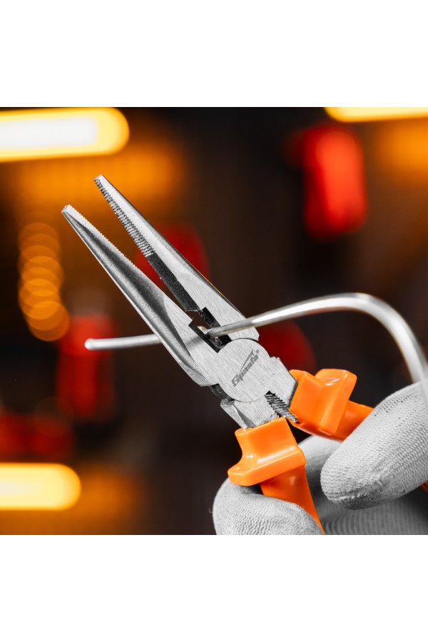 Длинногубцы прямые Classic, 180 мм, шлифованные, пластмассовые рукоятки Sparta