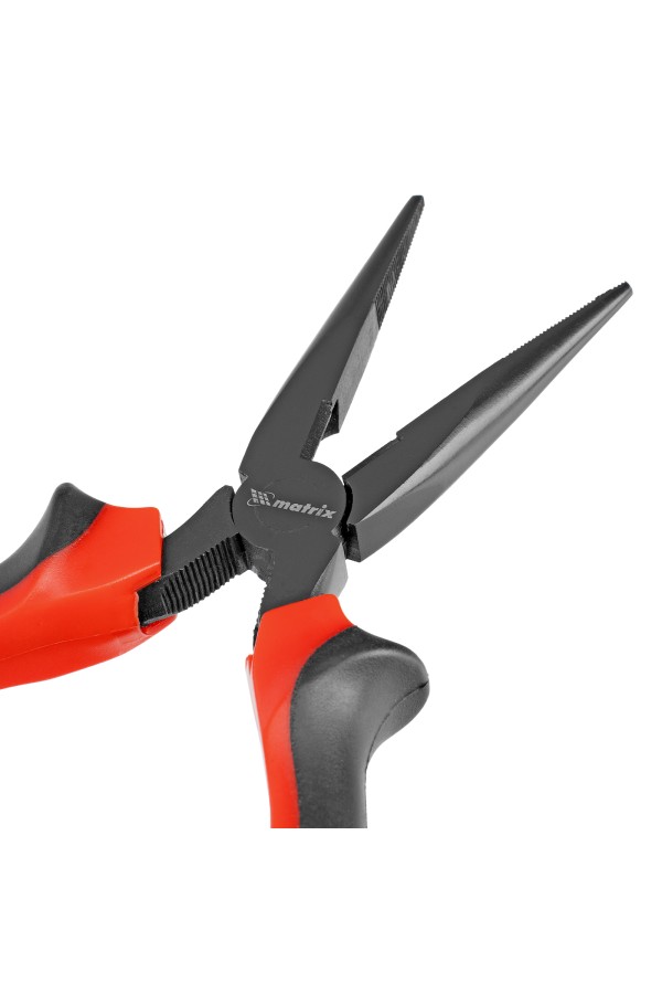 Длинногубцы прямые Black Nickel, 180 мм, двухкомпонентные рукоятки Matrix