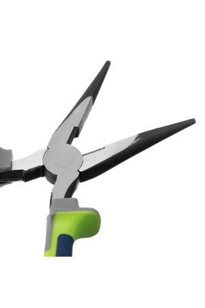 Длинногубцы прямые 200 мм, фосфатирование, трехкомпонентные рукоятки Сибртех