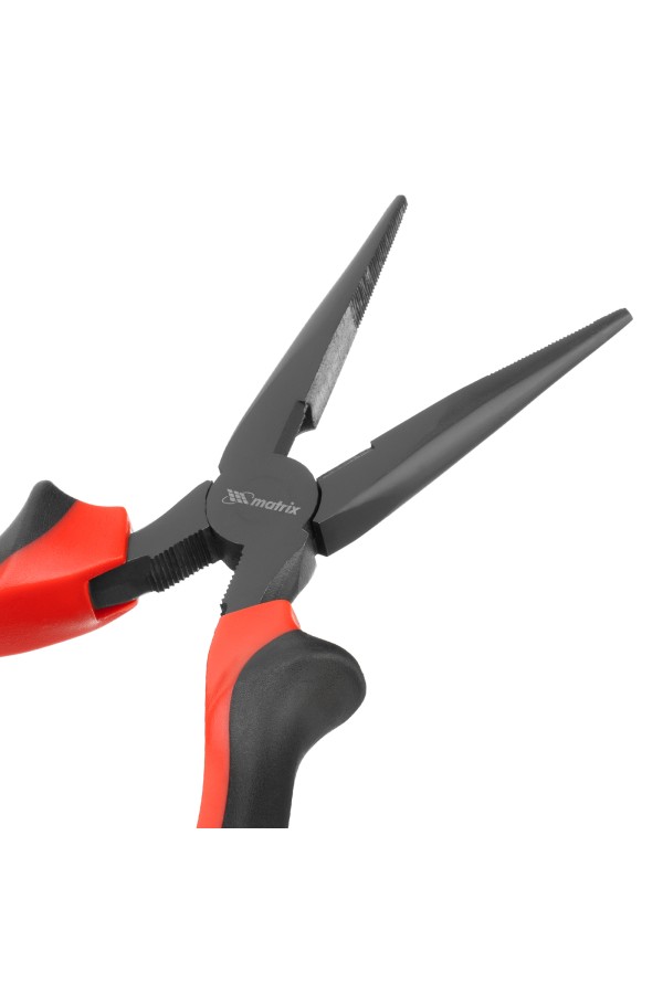 Длинногубцы прямые Black Nickel, 200 мм, двухкомпонентные рукоятки Matrix