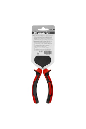 Длинногубцы прямые Nickel, 160 мм, никелированные, двухкомпонентные рукоятки Matrix