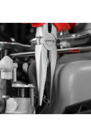 Длинногубцы прямые Nickel, 160 мм, никелированные, двухкомпонентные рукоятки Matrix