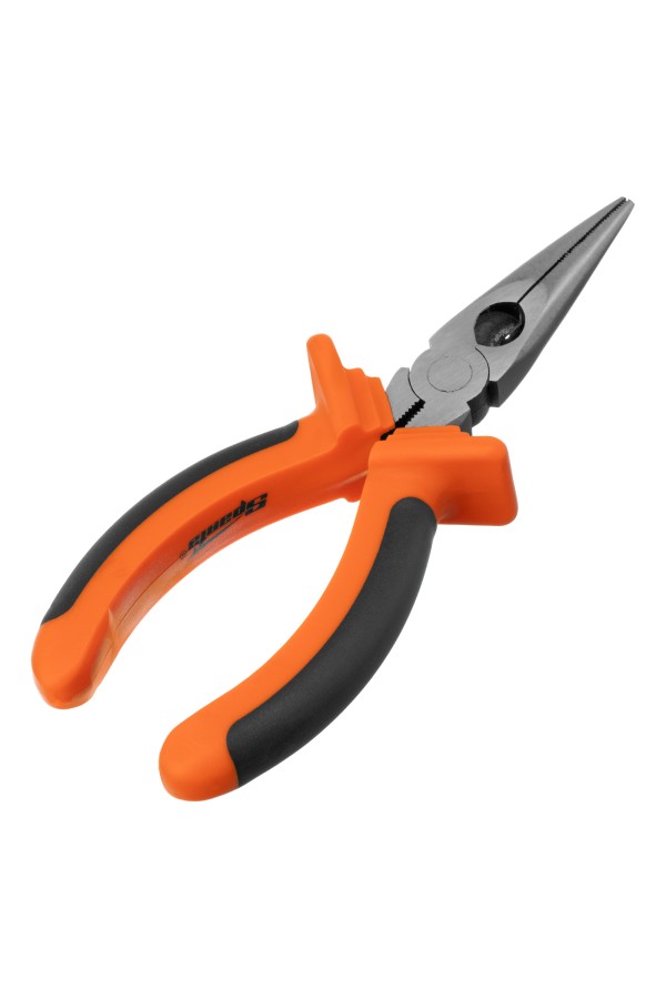 Длинногубцы прямые Comfort, 160 мм ,шлифованные, двухкомпонентные рукоятки Sparta