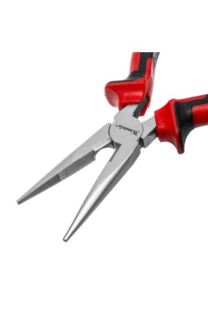 Длинногубцы прямые Nickel, 180 мм, никелированные, двухкомпонентные рукоятки Matrix