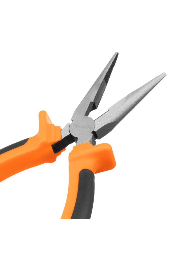 Длинногубцы прямые Comfort, 180 мм, шлифованные, двухкомпонентные рукоятки Sparta