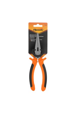 Длинногубцы прямые Comfort, 180 мм, шлифованные, двухкомпонентные рукоятки Sparta